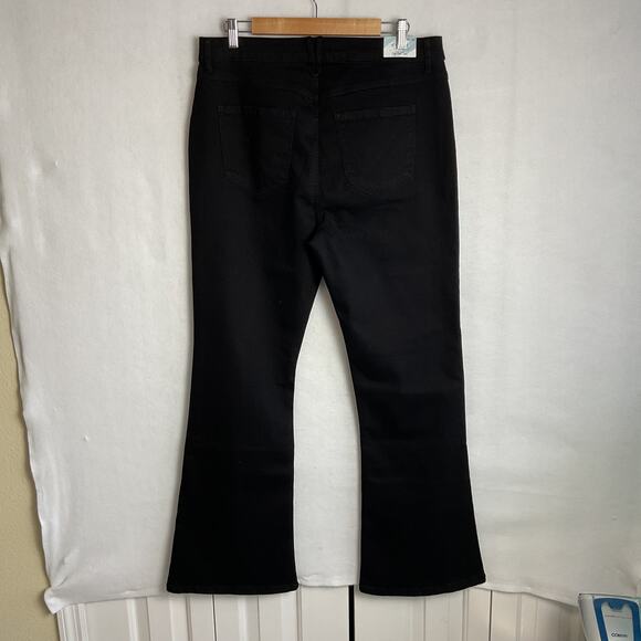 Curve Appeal Womens High Rise Flare Denim Jeans Black Size 16 New With Tag - Picture 6 of 16